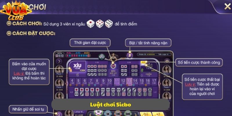 Chinh phục tựa game Sicbo với luật lệ cơ bản